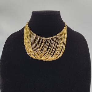 Elegant Vintage Gold Tone Chain Necklace
